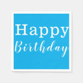 Serviette En Papier Serviettes en papier, joyeux bleu d'anniversaire (Devant)