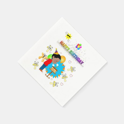 Serviette En Papier Serviettes en papier, Joyeux champignon d'annivers (Coin)