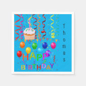 Serviette En Papier Serviettes en papier, Joyeux Cupcake d'anniversair (Devant)