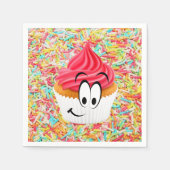 Serviette En Papier Serviettes En Papier, Joyeux Cupcakes Anniversaire (Devant)