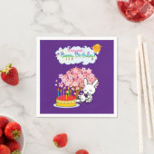 Serviette En Papier Serviettes en papier, Joyeux gâteau lapin d'annive (En situation)