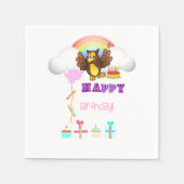 Serviette En Papier Serviettes en papier, Joyeux hibou d'anniversaire (Devant)