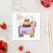 Serviette En Papier Serviettes en papier, Joyeux Hippopotame d'anniver (En situation)