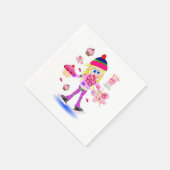 Serviette En Papier Serviettes en papier, joyeux papillon d'anniversai (Coin)