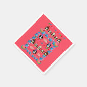 Serviette En Papier serviettes en papier, joyeux pingouin d'anniversai (Coin)