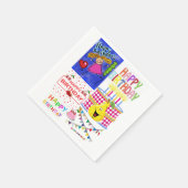 Serviette En Papier Serviettes en papier, Joyeux Polar d'anniversaire (Coin)