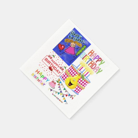 Serviette En Papier Serviettes en papier, Joyeux Polar d'anniversaire (Coin)