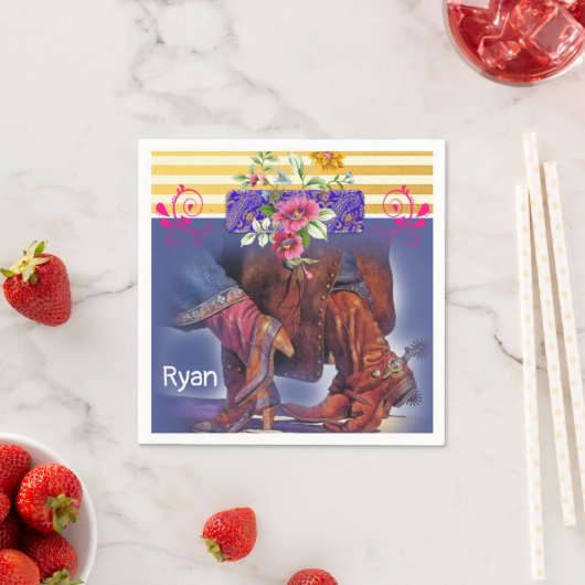 Serviette En Papier Serviettes en papier, Ligne en bande Dansant Flora (En situation)