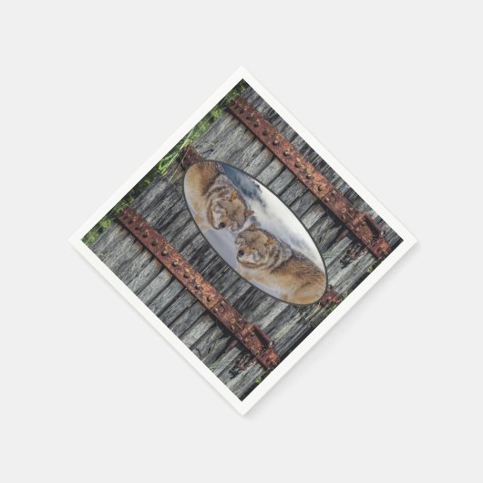 Serviette En Papier Serviettes en papier, Loup de bois (Coin)