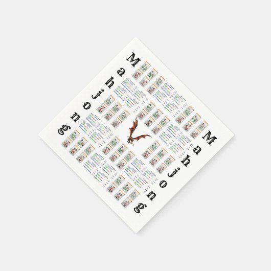 Serviette En Papier Serviettes en papier, Mahjong Dragon (Coin)