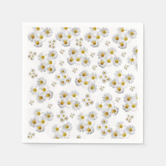 Serviette En Papier serviettes en papier, marguerite blanche (Devant)