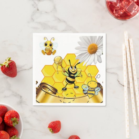 Serviette En Papier Serviettes en papier, marguerite d'abeille à fleur (En situation)