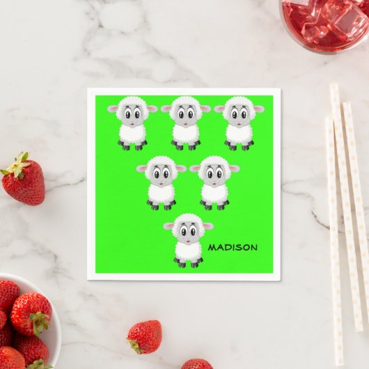 Serviette En Papier Serviettes en papier, moutons (En situation)