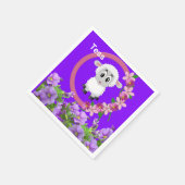 Serviette En Papier Serviettes en papier, Moutons et fleurs (Coin)