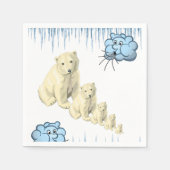 Serviette En Papier Serviettes en papier, nuages d'ours polaires glace (Devant)