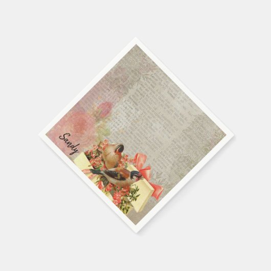 Serviette En Papier Serviettes en papier, Oiseau victorien (Coin)