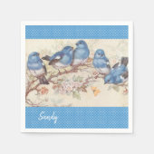 Serviette En Papier Serviettes en papier, Oiseau Vintage (Devant)