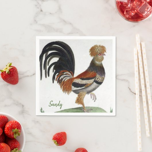 Serviette En Papier Serviettes en papier, oiseaux français (En situation)