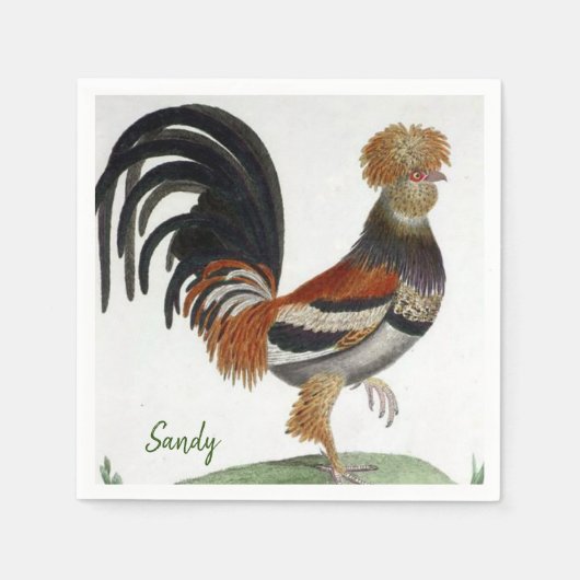 Serviette En Papier Serviettes en papier, oiseaux français (Devant)