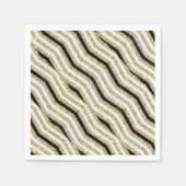 Serviette En Papier serviettes en papier, or noir blanc (Devant)