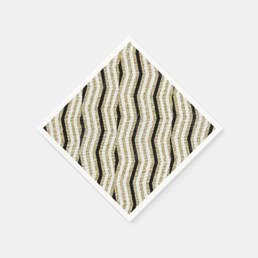 Serviette En Papier serviettes en papier, or noir blanc (Coin)