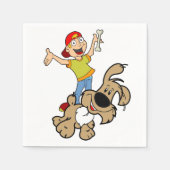 Serviette En Papier Serviettes en papier, os de chien (Devant)