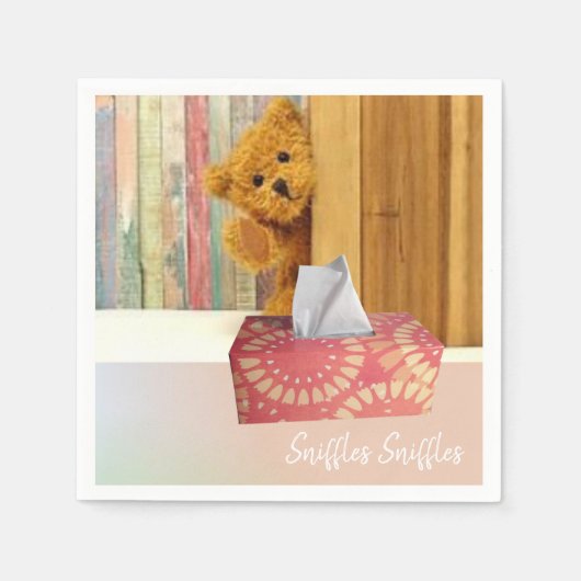 Serviette En Papier Serviettes en papier, ours en peluche (Devant)