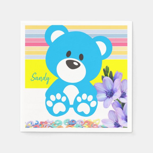 Serviette En Papier Serviettes en papier, ours en peluche (Devant)