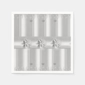 Serviette En Papier Serviettes en papier, Parties scintillant en argen (Devant)
