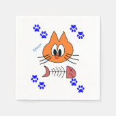 Serviette En Papier serviettes en papier, pattes de chat poisson (Devant)