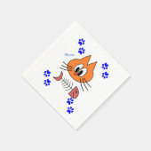 Serviette En Papier serviettes en papier, pattes de chat poisson (Coin)