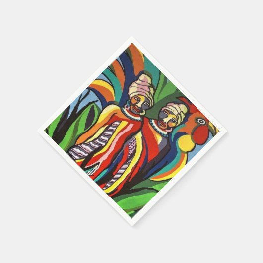 Serviette En Papier Serviettes en papier, perroquets africains (Coin)