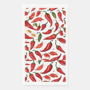 Serviette En Papier "Serviettes en papier piment rouge épicé"