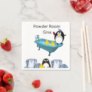 Serviette En Papier Serviettes en papier, Pingouin de glace Jaune Cana