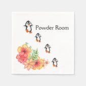 Serviette En Papier serviettes en papier, pingouin floral (Devant)