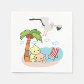 Serviette En Papier Serviettes en papier, Plage de Seagull (Devant)