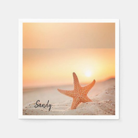 Serviette En Papier Serviettes en papier, Plage Starfish (Devant)