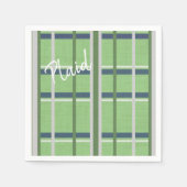 Serviette En Papier Serviettes en papier, plaid bleu vert (Devant)