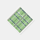 Serviette En Papier Serviettes en papier, plaid bleu vert (Coin)