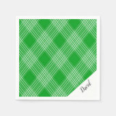 Serviette En Papier Serviettes en papier, Plaid vert (Devant)