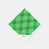 Serviette En Papier Serviettes en papier, Plaid vert (Coin)