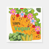 Serviette En Papier Serviettes en papier, Pois carottes 100% Vegan (Devant)