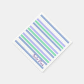 Serviette En Papier Serviettes en papier, rayures violettes vertes (Coin)