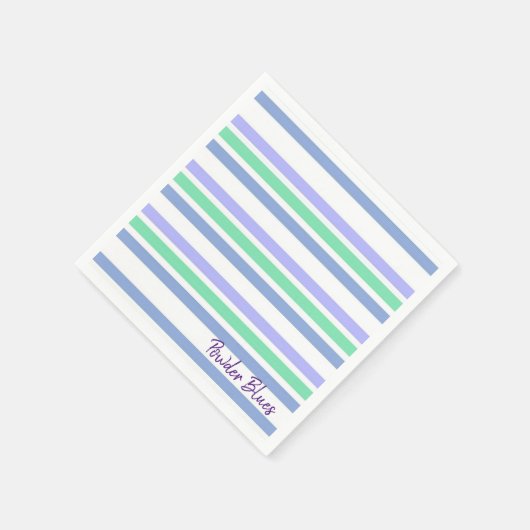 Serviette En Papier Serviettes en papier, rayures violettes vertes (Coin)