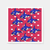 Serviette En Papier Serviettes en papier, requins bleus (Devant)