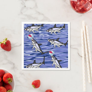 Serviette En Papier Serviettes en papier, requins océaniques