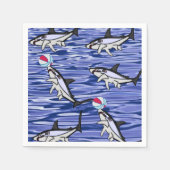 Serviette En Papier Serviettes en papier, requins océaniques (Devant)