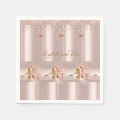 Serviette En Papier Serviettes en papier, Rose floral (Devant)