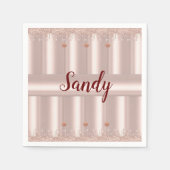 Serviette En Papier Serviettes en papier, rose rose rose Gliiter goutt (Devant)