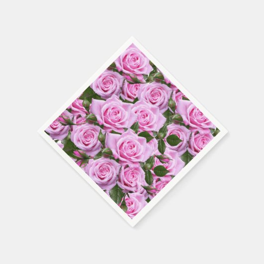 Serviette En Papier serviettes en papier, roses roses (Coin)